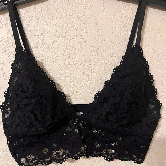 Lace lightly padded Bralette plunge wireless - Picture 3 of 9